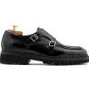 New Harris Shoes 1913 Harris Firenze 1913 Leather Double Monk Strap Black