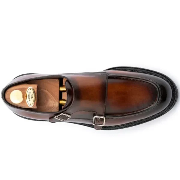 harris_firenze__leather_d_2-1.webp Flash Sale Harris Shoes 1913 Harris Firenze 1913 Leather Double Monk Strap Brown