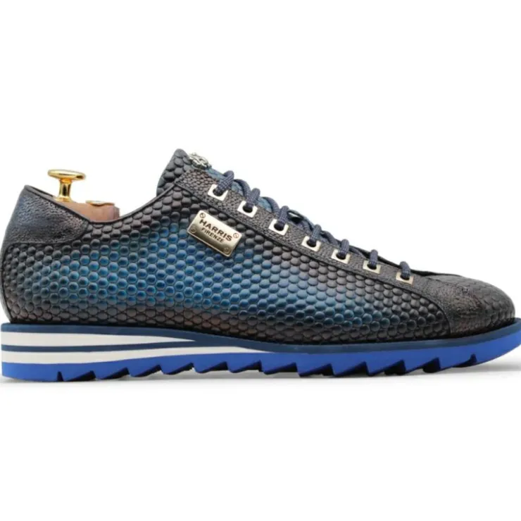 Best Sale Harris Shoes 1913 Harris Firenze 1913 Leather Sneakers Blue