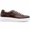 New Harris Shoes 1913 Harris Firenze 1913 Ostrich Leather Sneakers Brown