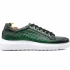 Cheap Harris Shoes 1913 Harris Firenze 1913 Ostrich Print Leather Sneakers Green