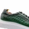 Cheap Harris Shoes 1913 Harris Firenze 1913 Ostrich Print Leather Sneakers Green