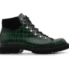 Online Harris Shoes 1913 Harris Firenze 1913 Pedula Crocodile Print Boots Green