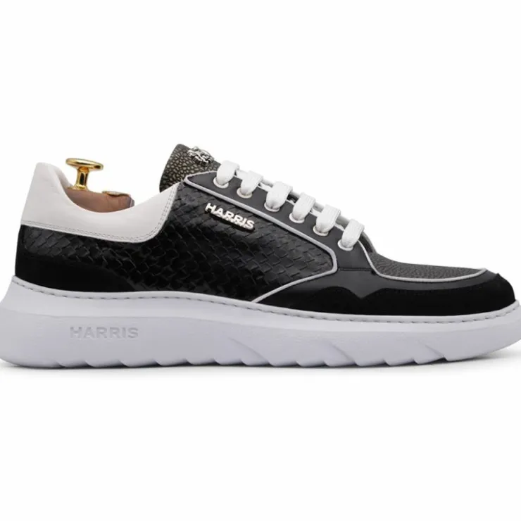 Outlet Harris Shoes 1913 Harris Firenze 1913 Premium Leather Sneakers Black