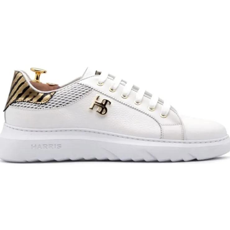 Fashion Harris Shoes 1913 Harris Firenze 1913 Printed Leather Sneakers White