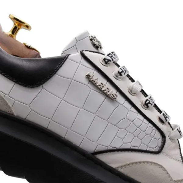 Fashion Harris Shoes 1913 Harris Firenze 1913 Printed Leather Sneakers White