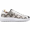 Discount Harris Shoes 1913 Harris Firenze 1913 Rumble Print Leather Sneakers Grey