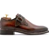 Clearance Harris Shoes 1913 Harris Firenze 1913 Single Buckle Leather Shoes Brown