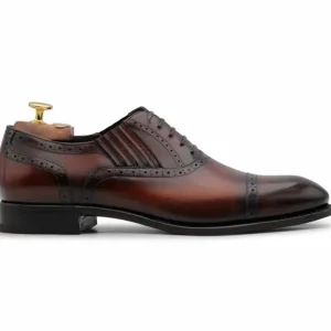 Flash Sale Harris Shoes 1913 Harris Firenze 1913 Slip-On Mit Brogue Verzierungen Oxford Brown