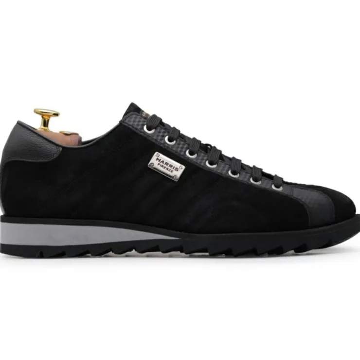 Hot Harris Shoes 1913 Harris Firenze 1913 Soft Suede Sneakers Black