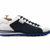 Online Harris Shoes 1913 Harris Firenze 1913 Suede / Crocodile Print Sneakers Blue