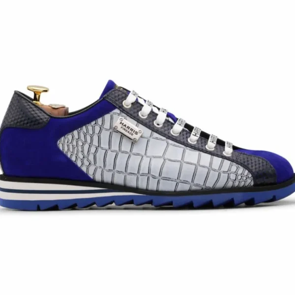 harris_firenze__suede_det_0.webp Best Sale Harris Shoes 1913 Harris Firenze 1913 Suede Details Leather Sneakers Blue