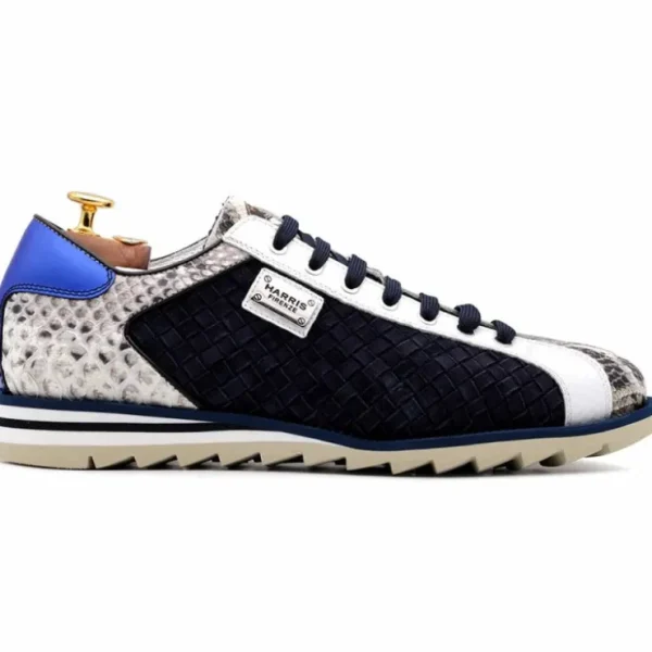 Best Harris Shoes 1913 Harris Firenze 1913 Weave Suede Sneakers Blue