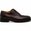 Shop Harris Shoes 1913 Leather Stringed Wingtip Shoes Brown