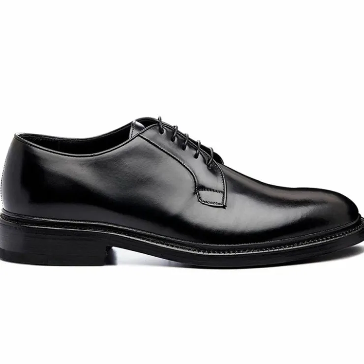 Fashion Harris Shoes 1913 Leather Stringed Derby Nero