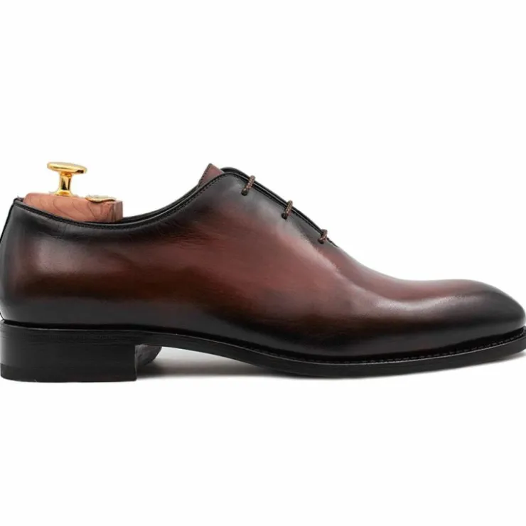 Cheap Harris Shoes 1913 Leather Wholecut Oxfords Marrone