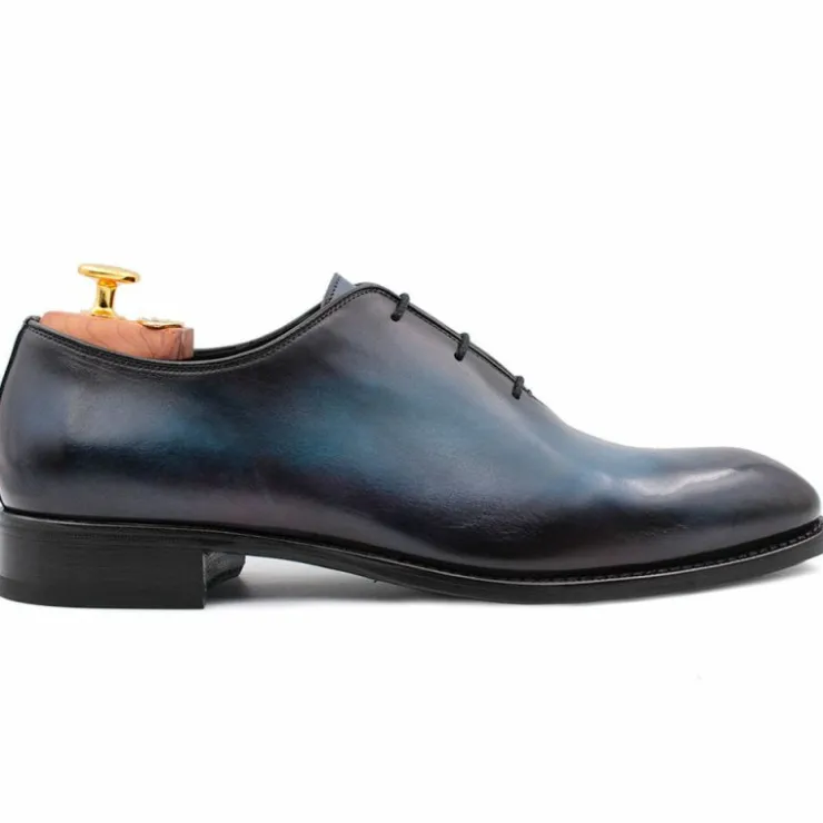 Hot Harris Shoes 1913 Leather Wholecut Oxfords Blue