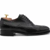 Hot Harris Shoes 1913 Leather Wingtip Shoes Black