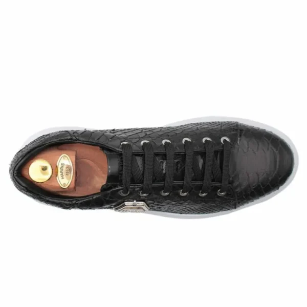 Hot Harris Shoes 1913 Natural Python Leather Sneakers Nero