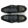 Store Harris Shoes 1913 Ostrich Leather Shoes Double Monkstrap Shoes Nero