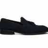 Shop Harris Shoes 1913 Suede Tassel Moccasin Blu