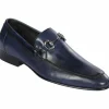 Discount Lombardy Calf Leather Bit Loafers Faded Navy Blue FadedNavyBlue