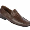 New Lombardy Ostrich & Calfskin Loafers Brown