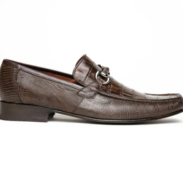 Store Los Altos Boots Los Altos Caiman & Lizard Bit Loafers Brown