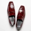 Hot Los Altos Boots Los Altos Caiman & Lizard Bit Loafers Burgundy