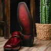 Hot Los Altos Boots Los Altos Caiman & Lizard Bit Loafers Burgundy