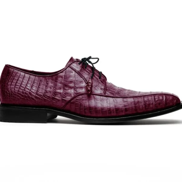 Best Los Altos Boots Los Altos Caiman Belly Bicycle Toe Shoes Burgundy