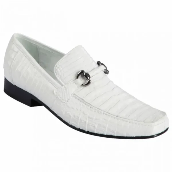 Fashion Los Altos Boots Los Altos Caiman Belly Bit Loafers White