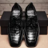 Discount Los Altos Boots Los Altos Caiman Belly Bicycle Toe Shoes Black