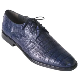 Store Los Altos Boots Los Altos Caiman Belly Cap Toe Shoes Navy