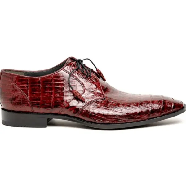 Hot Los Altos Boots Los Altos Caiman Belly Derby Shoes Burgundy