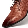 Online Los Altos Boots Los Altos Caiman Belly Derby Shoes Faded Cognac