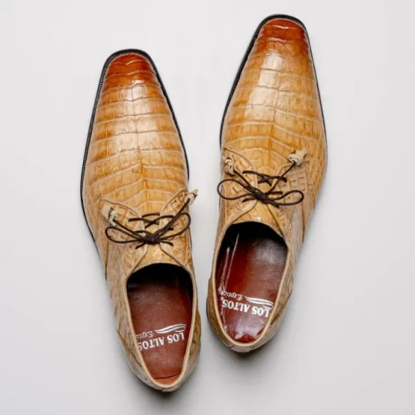 New Los Altos Boots Los Altos Caiman Belly Derby Shoes Faded Oryx