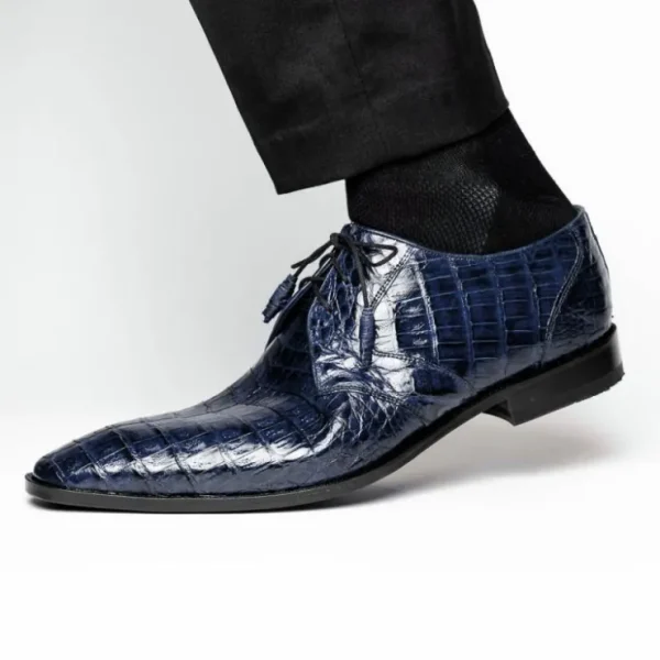 Flash Sale Los Altos Boots Los Altos Caiman Belly Derby Shoes Faded Navy