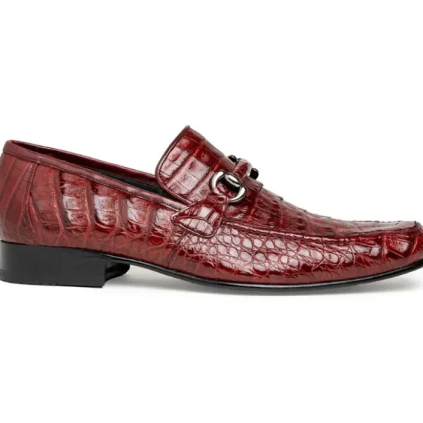 Store Los Altos Boots Los Altos Caiman Bit Loafers Burgundy