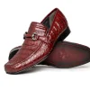 Store Los Altos Boots Los Altos Caiman Bit Loafers Burgundy