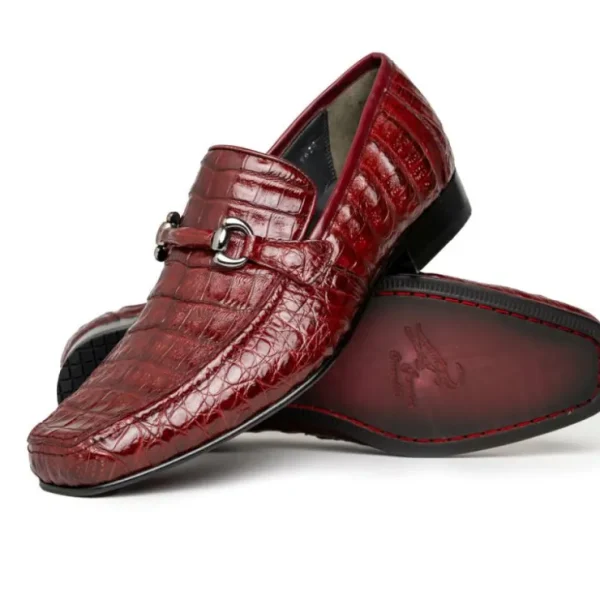 Store Los Altos Boots Los Altos Caiman Bit Loafers Burgundy