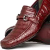 Store Los Altos Boots Los Altos Caiman Bit Loafers Burgundy