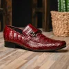 Store Los Altos Boots Los Altos Caiman Bit Loafers Burgundy