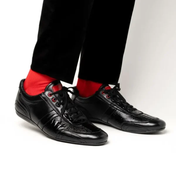 Fashion Los Altos Boots Los Altos Ostrich Leg Sneakers Black