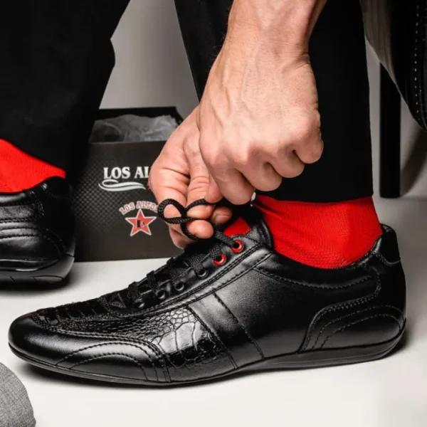 Fashion Los Altos Boots Los Altos Ostrich Leg Sneakers Black