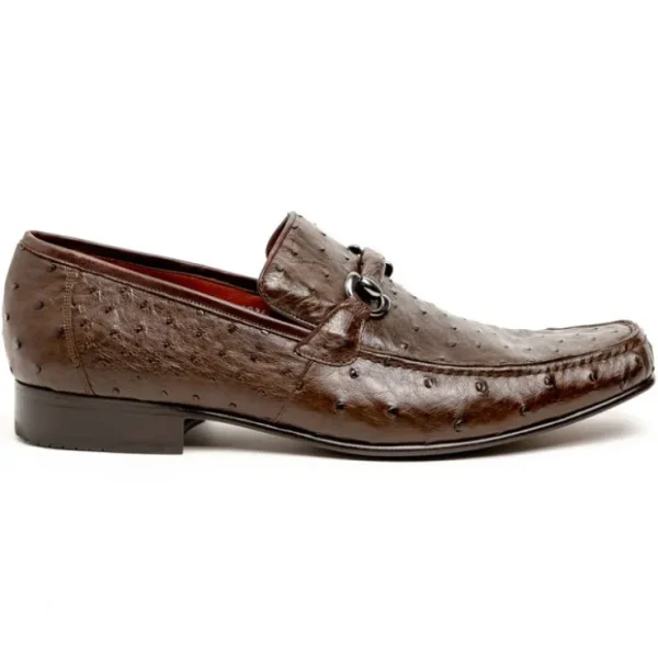 Store Los Altos Boots Los Altos Ostrich Quill Bit Loafers Brown