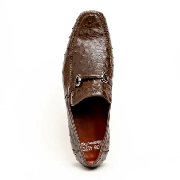 Store Los Altos Boots Los Altos Ostrich Quill Bit Loafers Brown