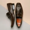 Store Los Altos Boots Los Altos Ostrich Quill Bit Loafers Brown