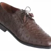 Best Los Altos Boots Los Altos Ostrich Quill Cap Toe Shoes Brown