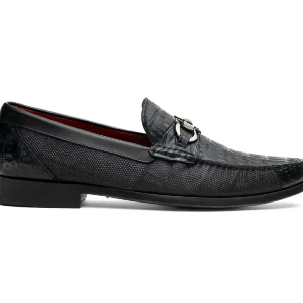 marco_di_milano_adro_caim_0-1.webp Cheap Marco di Milano Adro Caiman Crocodile / Lizard Bit Loafers Black
